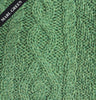 Button Aran Cardigan with Lace Detail Green