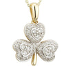 Diamond Encrusted Shamrock Pendant
