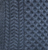 Half Zip Aran Knit Sweater - Charcoal Details