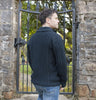Aran Knit Sweater with Button Detail - Blackwatch