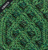 Aran Knit Sleeveless Cardigan Green