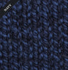 Hand Knit Crew Neck Aran Sweater Navy