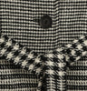 Belted Tweed Cape - Black and White Houndstooth Belt