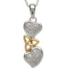 House of Lor - Diamond Shamrock Pendant with Trinity Knot Details
