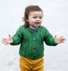 Kids Unisex Aran Cardigan with Colourful Buttons Details