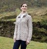 Aran Cardigan with Zip Detail Side