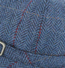 Ladies Flapper Cap - Navy & Red Herringbone Details
