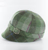 Ladies Flapper Cap - Green & Purple Check