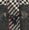 Black, White & Red Check Houndstooth Toggle