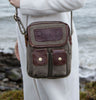 Tweed and Leather Handbag Details