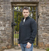 Aran Sweater with Half Zip - Blackwatch Side
