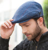 Traditional Flat Cap - Blue with Red Side