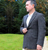 Classic Gents Donegal Tweed Sports Jacket - Grey Salt and Pepper Front