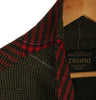 Belted Tweed Cape - Red Houndstooth Details