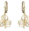 Diamond Shamrock Earrings - Yellow Gold Details