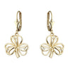 Diamond Shamrock Earrings - Yellow Gold