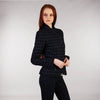 Ladies Tweed Jacket with Curve - Navy Windowpane Side