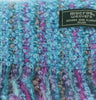 Aqua Blue & Pink Mix Mohair & Viscose Scarf