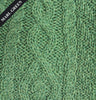Button Aran Cardigan with Lace Detail Green