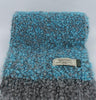 Aqua Blue & Grey Mohair & Viscose Scarf