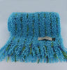 Aqua Blue & Green Mohair & Viscose Scarf