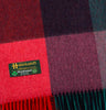 Irish Wool Blanket - Purple, Pink & Turquoise Check