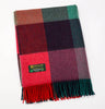 Irish Wool Blanket - Purple, Pink & Turquoise Check