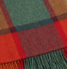 Irish Wool Blanket-Green & Rust