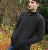 Gents Zip Aran Sweater