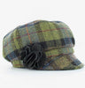 Ladies Newsboy Cap - Green & Blue Check