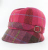 Ladies Flapper Cap - Pink Check