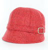 Ladies Flapper Cap - Red Herringbone