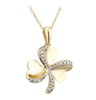 Diamond Shamrock Pendant - Yellow Gold