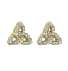 Diamond Trinity Knot Stud Earring - Yellow Gold