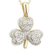 Diamond Encrusted Shamrock Pendant 