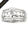 White Gold Claddagh - The Emigration Ring