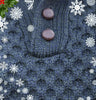 Aran Knit Sweater with Button Detail - Blackwatch