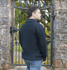 Aran Knit Sweater with Button Detail - Blackwatch