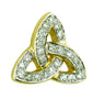 Diamond Trinity Knot Stud Earring - Yellow Gold