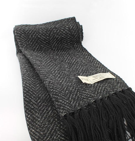 Black & Grey Alpaca Scarf