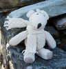 Hand Knit Aran Teddy with Scarf