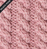 Wool Throw with Cable Detail Dusty Pink