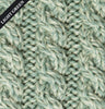 Aran Knit Cable Scarf Light Green