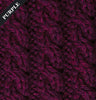 Unisex Aran Sweater with Crew Neck Purple