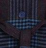 Belted Tweed Cape - Blue Houndstooth Belt