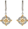 House of Lor - Celtic Knot Earrings with Circular Diamond Details 