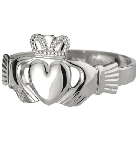 Claddagh Ring - White Gold