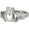 Claddagh Ring - White Gold Side