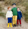 Kids Unisex Traditional Aran Crew Neck Sweater