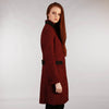 Middleton Knee Coat - Red Salt & Pepper Tweed Side